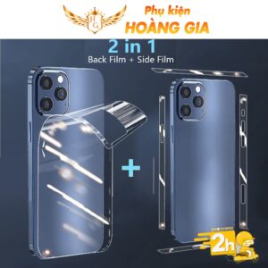 Dán PPF Full lưng và viền iPhone 16 pro max 16 plus 15 Pro max 15 Plus 14 Pro Max  13 Pro Max /12 Promax [Lưng+Viền]