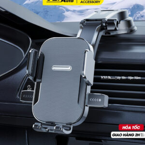 Giá Đỡ Điện Thoại Ô Tô Dán Taplo Dạng Thác Nước Xoay 360 Độ Không Che Tầm Nhìn, Chắc Chắn Chống Rơi