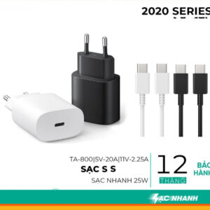 Bộ Sạc Samsung 25W TypeC To TypeC sạc nhanh Cho các dòng Máy chân cắm typeC  - PK Hoàng Gia